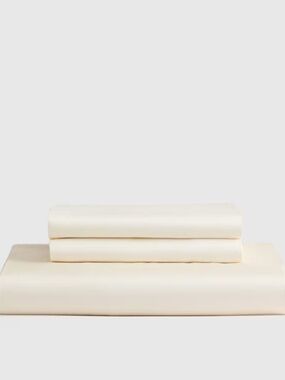 New Bamboo Fitted Sheet Set Ivory Queen 3 piece